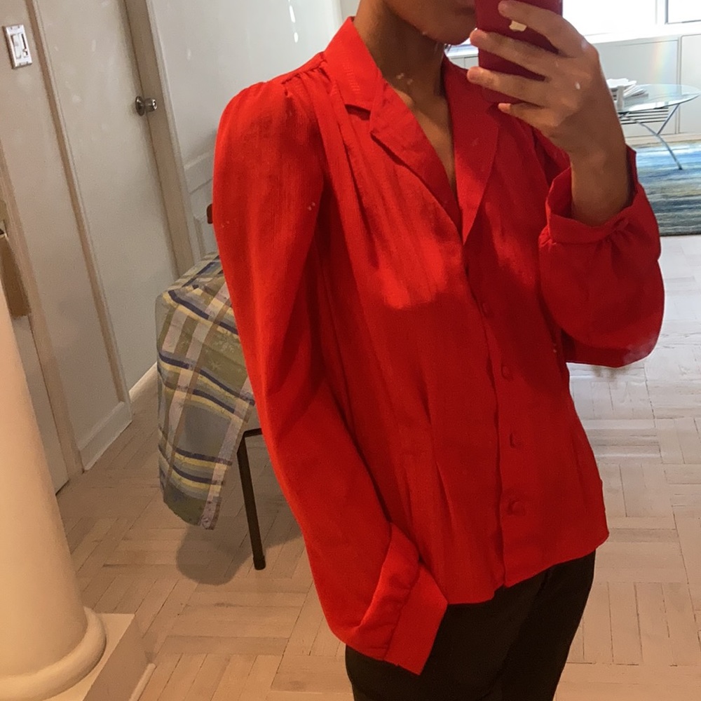 Red Blouse Vintage
